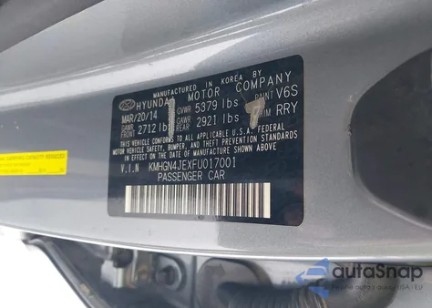 2015 Hyundai Genesis 3.8 из США, поврежденный, VIN KMHGN4JEXFU017001